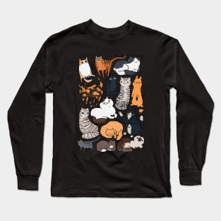 Kinda Halloween Cats Long Sleeve T-Shirt